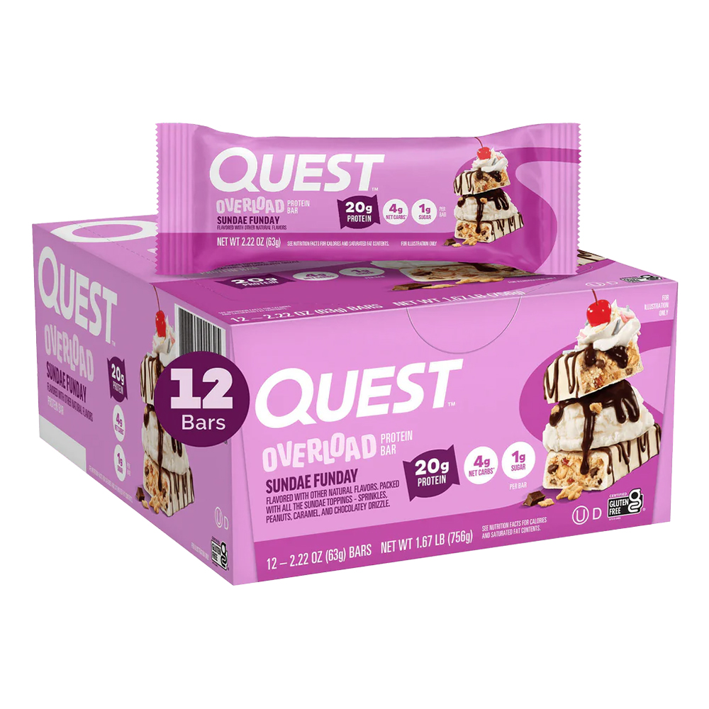 Quest Nutrition - Overload Protein Bar - Box of 12 Image
