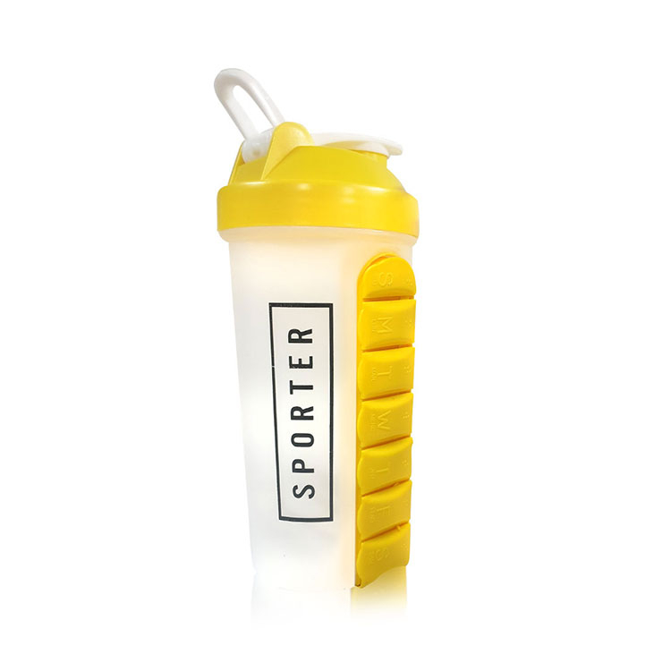 Sporter Shaker + Pill Box - Yellow