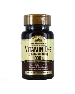 Windmill Natural Vitamins - Vitamin D-3 Cholecalciferol 1000 IU