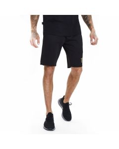 11 Degrees - Gold Taped Poly Shorts - Black