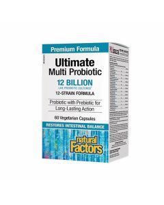 Natural Factors Ultimate Multi Probiotic 12 Billion Live Probiotic Cultures
