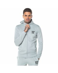 11 Degrees - Core Poly Full Zip Track Top With Hood - Pastel Green