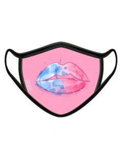 Sporter - Face Mask Female Lips - Pink/Blue
