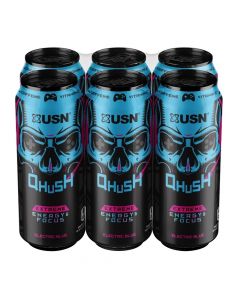 USN Qhush Energy & Focus - Electric Blue - Pack of 6
