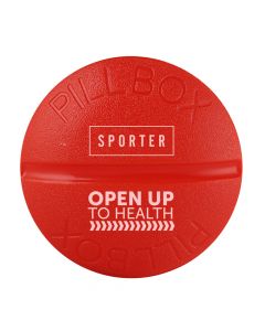 Sporter - Round Pill Box - 4 Parts - Red