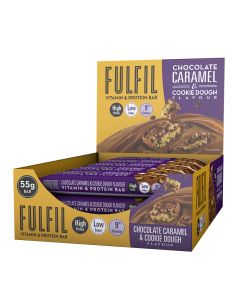 Fulfil Nutrition - Vitamin & Protein Bar - Chocolate Caramel & Cookie Dough - Box of 15