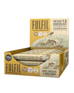Fulfil Nutrition - Vitamin & Protein Bar - White Chocolate & Cookie Dough - Box of 15