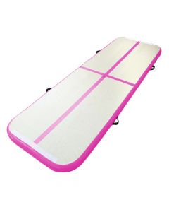 Dawson Sports - Air Track Inflatable Gymnastics Mat with Air Track Pump - Pink