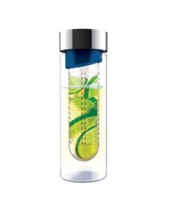 Asobu - Flavor It Glass Water Bottle With Fruit Infuser - Blue