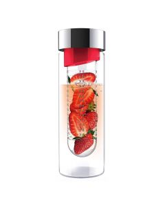 Asobu - Flavor It Glass Water Bottle With Fruit Infuser - Red