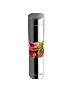 Asobu - Flavor U See a Stainless Steel Fruit Infuser Slim and Classy Water Bottle - Silver