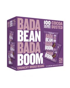 Bada Bean Bada Boom - Cocoa Dusted  Crunchy Broad Beans - 24 Bags