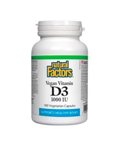 ناتشورال فاكتورز - فيتامين د-3 النباتي 1000 وحدة دولية