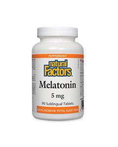 Natural Factors Melatonin 5 mg, Peppermint 