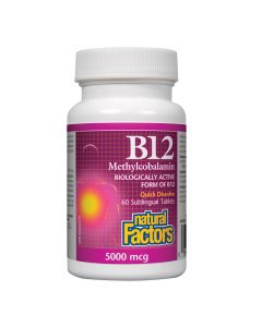 Natural Factors B12 Methylcobalamin 5000 mcg