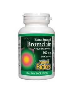 Natural Factors Bromelain Extra Strength, Pineapple Source 500 mg