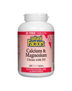 Natural Factors Calcium & Magnesium Citrate with D3 Tablets
