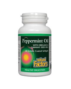 Natural Factors Peppermint Oil with Oregano & Caraway Seed Oils
