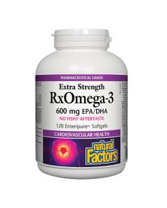 Natural Factors RxOmega-3 Extra Strength 600 mg