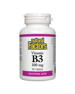Natural Factors Vitamin B3 Nicotinic Acid 100 mg