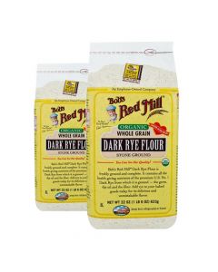 Bobs Red Mill Organic Whole Grain Dark Rye Flour - Box of 2
