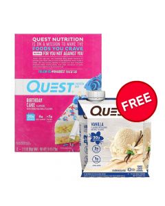 Quest Nutrition - Birthday Cake Bars - Box of 12 offer