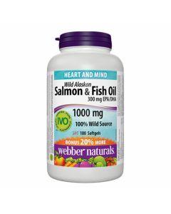 Webber Naturals - Heart & Mind - Wild Alaskan Salmon Oil
